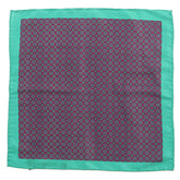 Green & Purple IMS 33cm Pocket Square - Tie Doctor